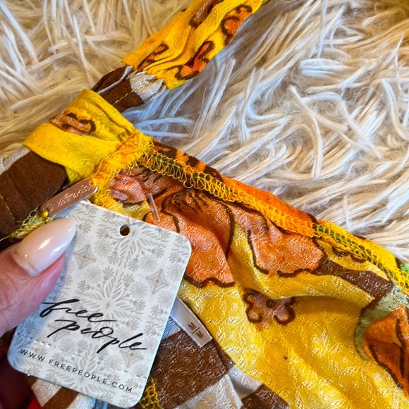 NWT Free People Hot Tropics Tank in Mango Combo - Picture 3 of 3